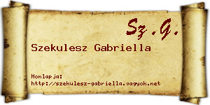 Szekulesz Gabriella névjegykártya