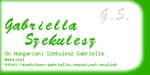 gabriella szekulesz business card